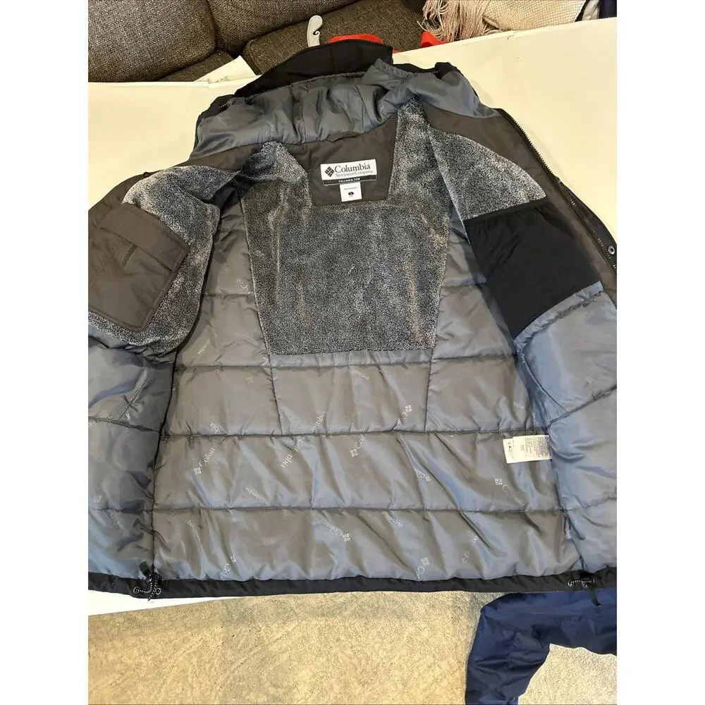 Columbia Mens Insulated Jacket Size Large dk gray - EUC